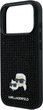 Etui Karl Lagerfeld Rhinestones Karl&Choupette Pin do Apple iPhone 17 Pro Black (3666339603335) - obraz 6