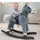 Конячка-качалка LeanToys з ніжками та сідлом 74 см сіра, 15565 (5905679071090) - зображення 3