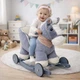 Конячка-гойдалка 2 в 1 LeanToys Ослик сіра, 28722 (5905991087045) - зображення 4