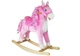 Конячка-качалка LeanToys з рухомим ротом і хвостом 74 см рожева, 2255 (5902808151708) - зображення 2