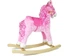 Конячка-качалка LeanToys з рухомим ротом і хвостом 74 см рожева, 2255 (5902808151708) - зображення 4