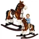 Конячка-качалка LeanToys з рухомим ротом і хвостом 74 см темно-коричнева, 2251 (5905884454947) - зображення 7