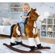 Конячка-качалка LeanToys з рухомим ротом і хвостом 74 см світло-коричнева, 2254 (5902808151715) - зображення 8