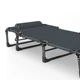 Раскладная кровать шезлонг 193×68×30 см WCG FB-S02 с полосатым полотном и подушкой для улицы и помещений до 150 кг - изображение 2
