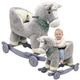 Конячка-гойдалка 2 в 1 LeanToys Ослик світло-сіра, 28720 (5905991087021) - зображення 2
