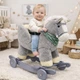 Конячка-гойдалка 2 в 1 LeanToys Ослик світло-сіра, 28720 (5905991087021) - зображення 3