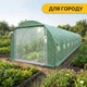 Садовая теплица парник с москитной сеткой 30 м2 10х3х2 м LEOBRO Garden Green Mosquito Door LB-G127-GRN, зеленая - изображение 6