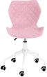 Офісне крісло Halmar Matrix 3 Рожево-біле (5905248123236) - зображення 6