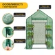 Стеллаж-теплица на 4 полки 130 г/м² LEOBRO LB-G121 Green 143x73x195 см, с защитой от ультрафиолета, из ПВХ, зеленая - изображение 6