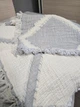 Турецкое муслиновое покрывало Zeron Exclusive Muslin Ромб 230х250 Евро Светло-серый Хлопок 100% - изображение 3