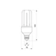 УФ лампа для знищувачів комах Silvania 20W E27 BL/3U 20 Вт 50 Гц 165х52мм для Noveen IKN22. - зображення 3