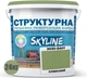 Краска цветная структурная SkyLine 3030-G40Y 24 кг Оливковый (4821044021952) - изображение 2