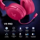 Навушники MCHOSE V9 PRO Pink Бездротова Ігрова Гарнітура, Радіоканал/Bluetooth/3.5мм. Знімний Мікрофон, RGB Підсвічування, Об'ємний звук 7.1, Автономна робота 250 Годин - изображение 3