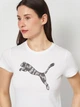 Футболка хлопковая женская Puma Tee 69191602 M White (4069162375636) - изображение 4