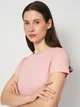 Футболка хлопковая женская Puma Ess Centered Cat Logo Tee 69291626 XL Rosy Outlook (4069162386434) - изображение 4