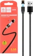 Кабель магнітний Denmen D09L Lightning-USB Чорний (DN-D09L-BK) - зображення 3