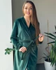 Женский велюровый халат средней длины Изумрудный Maybel 2XL/3XL 221 (4066_3) - изображение 1