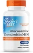 Глюкозамін, хондроїтин і МСМ з OptiMSM, Doctor's Best, Glucosamine Chondroitin MSM, 120 рослинних капсул - зображення 1