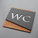 Табличка в туалет WC | Для кафе, офиса, магазина WC-7, 200х200 мм - изображение 2