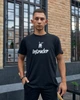 Футболка чоловіча Intruder Bunnу з фірмовим принтом бавовняна прямого крою повсякденна чорна/S - зображення 1