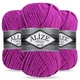 Упаковка Alize Super Lana Maxi, Фіолет №209, 3шт - товста напіввовняна пряжа для шапок, шарфів і снудів - Алізе Супер Лана Максі 100г/100м - зображення 1