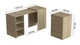 Стол-тумба трансформер Смарт 1/1 Ferrum-decor 750x1450x500 ДСП Дуб Сонома 16 мм (FRD-105070) - изображение 4