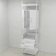 Шафа Гардероб Уні секція 5 серії Конект Ferrum-decor 220x60x50см Білий метал ДСП Білий 32 мм (FRD-104519) - зображення 1