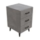 Тумба Вива 3 на конусных ножках Ferrum-decor 56,5x35x40 Черный металл ДСП Бетон 16 мм (FRD-106817) - изображение 1