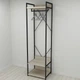 Шафа Гардероб Уні секція 1 серії Конект Ferrum-decor 220x60x50см Чорний метал ДСП Дуб Сонома 32 мм (FRD-104501) - зображення 1