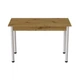 Стол кухонный Ferrum-decor Бенита 75x120x60 Белый ДСП Дуб Артизан 16мм (FRD-105687) - изображение 1