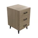 Тумба Вива 3 на конусных ножках Ferrum-decor 56,5x35x40 Черный металл ДСП Дуб Сонома 16 мм (FRD-106820) - изображение 1