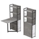 Стіл книжка з етажеркою Практик 2 Ferrum-decor 1555x640x990 Чорний метал ДСП Бетон 16 мм (FRD-104631) - зображення 1