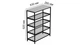 Полиця для взуття Слайм 4 Ferrum-decor 820x630x260 Чорний метал ДСП Біле 16 мм (FRD-105160) - зображення 6