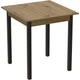 Стіл кухонний Ferrum-decor Агата 75x70x70 Чорний ДСП Дуб Артизан 16мм (FRD-105673) - зображення 1