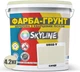 Цветная краска-грунт акриловая с кварцевым песком SkyLine 0502-Y 4.2 кг Сэнди (4821044019577) - изображение 2