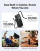 Повербанк портативний EcoFlow Rapid 25000mAh (170W) з вбудованим і висувним кабелями та дисплеєм універсальний, Black - зображення 5