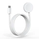 Бездротовий зарядний пристрій Apple Watch магнітне USB-C 1 метр білий ABS пластик алюмінієвий сплав - зображення 3