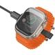 Бездротовий зарядний пристрій Hoco CW60 2.5W USB Type-C чорний для Apple Watch 1-9 SE Ultra - зображення 5
