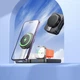 Bezprzewodowa stacja ładująca Hoco CQ11 3-in-1 Magnetic 15W MagSafe do smartfona Apple Watch słuchawek Black (6942007630894) - obraz 8
