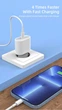 Сетевое зарядное устройство Apple PD 20W Type-C адаптер с кабелем Type-C to Lightning белый для iPhone 14 Pro Max - изображение 7