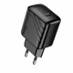 Сетевое зарядное устройство 25W USB-C 100-240V компактное Hoco CS24A черный - изображение 1