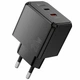 Мережевий зарядний пристрій Hoco CS16A 20W 1USB-C 1Lightning чорний для швидкого заряджання 100-240V - зображення 1