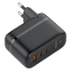 Сетевое зарядное устройство LDNIO Q366 65W 3 USB порта Type-C черный для смартфонов и ноутбуков - изображение 5