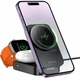 Бездротовий зарядний пристрій 15Вт Type-C для смартфонів та iWatch Borofone BQ38 чорний - зображення 1