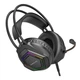 Игровые наушники Borofone BO105 Thunder 50мм USB AUX черные с RGB подсветкой для компьютера - изображение 4