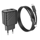 Мережевий зарядний пристрій Hoco CS23A 30Вт 2USB Type-C чорний для смартфонів та планшетів 100-240V - зображення 7