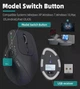 Беспроводная вертикальная игровая мышка JOMAA 2.4Ghz Bluetooth для ПК, ноутбука, MacBook, аккумуляторная темно-серая - изображение 3