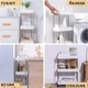 Передвижная напольная полка 39х12.5х80 см на колесиках Bathroom Rack Белая 4 яруса XYX-2020A - изображение 5