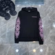 Чоловіче демісезонне худі Chrome Hearts з принтом 2XL чорне (CHRH027) - зображення 1