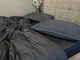 Постельное белье с резинкой Сірий джинс, сатин LUX з кантом Полуторный размер, наволочки 70/70 - изображение 2